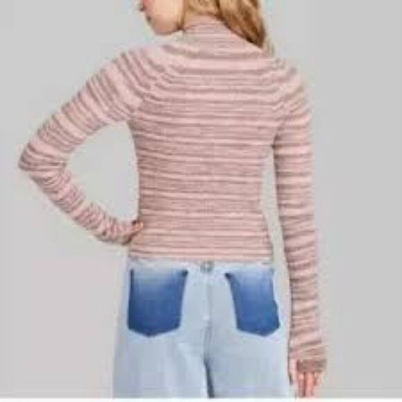 Wild Fable - Women's Mock Turtleneck Fitted Cut Out Pullover Sweater Size M - Picture 10 of 15